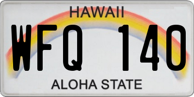 HI license plate WFQ140