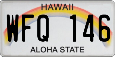 HI license plate WFQ146