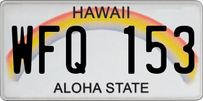HI license plate WFQ153