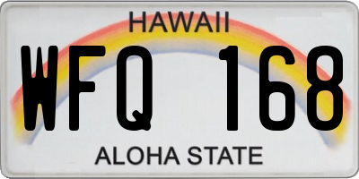 HI license plate WFQ168