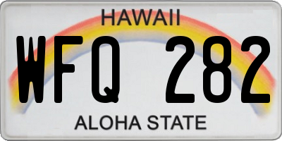 HI license plate WFQ282