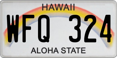 HI license plate WFQ324