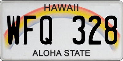 HI license plate WFQ328