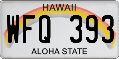 HI license plate WFQ393