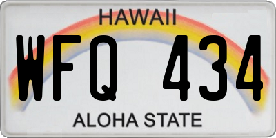 HI license plate WFQ434