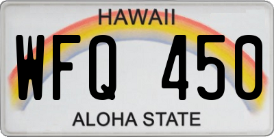 HI license plate WFQ450