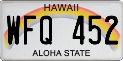 HI license plate WFQ452