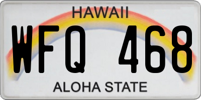 HI license plate WFQ468