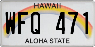 HI license plate WFQ471