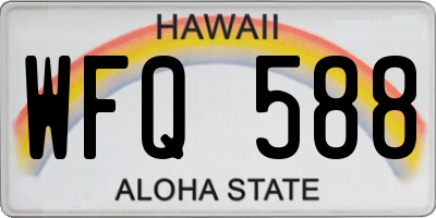 HI license plate WFQ588