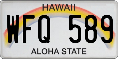 HI license plate WFQ589