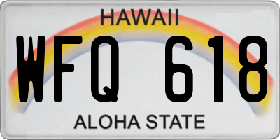 HI license plate WFQ618