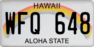 HI license plate WFQ648