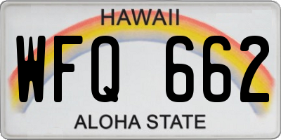 HI license plate WFQ662