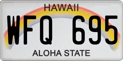 HI license plate WFQ695