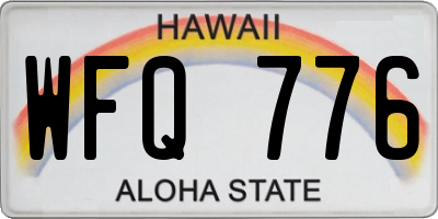 HI license plate WFQ776