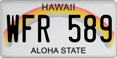 HI license plate WFR589
