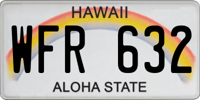 HI license plate WFR632