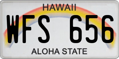 HI license plate WFS656