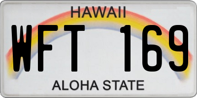 HI license plate WFT169