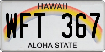 HI license plate WFT367