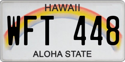 HI license plate WFT448