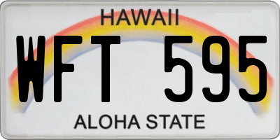 HI license plate WFT595