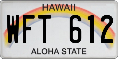 HI license plate WFT612