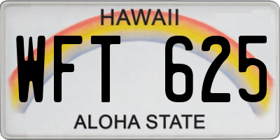 HI license plate WFT625