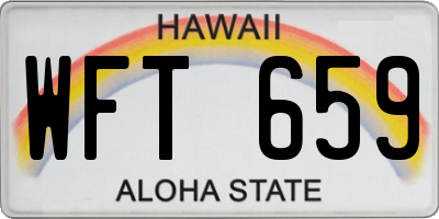 HI license plate WFT659