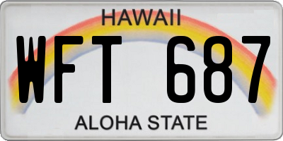 HI license plate WFT687