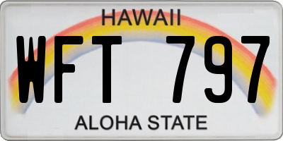 HI license plate WFT797