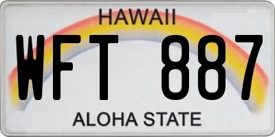 HI license plate WFT887