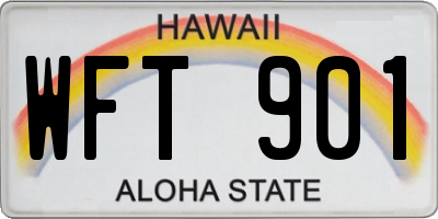 HI license plate WFT901