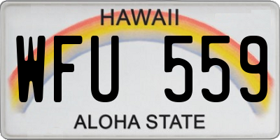 HI license plate WFU559
