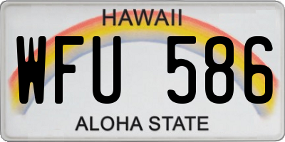 HI license plate WFU586