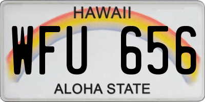 HI license plate WFU656