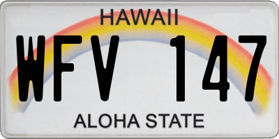 HI license plate WFV147