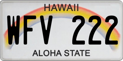 HI license plate WFV222