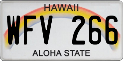HI license plate WFV266