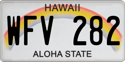 HI license plate WFV282