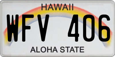 HI license plate WFV406