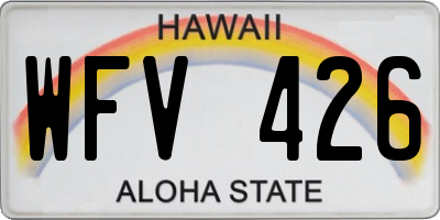 HI license plate WFV426