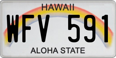 HI license plate WFV591