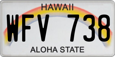 HI license plate WFV738