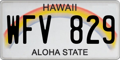 HI license plate WFV829