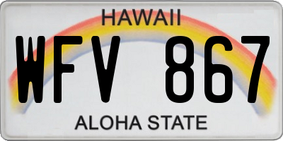 HI license plate WFV867