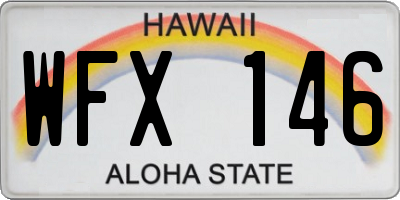 HI license plate WFX146