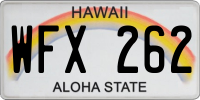 HI license plate WFX262