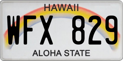 HI license plate WFX829